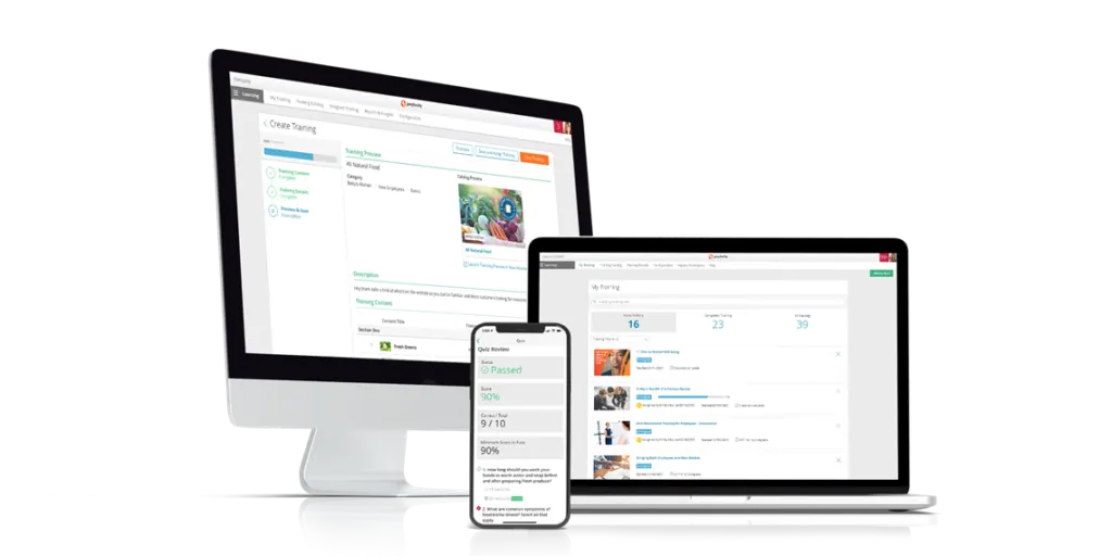 Education app interface preview